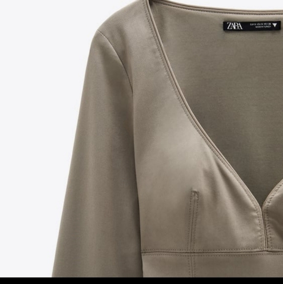 Zara SWEETHEART NECKLINE DRESS - Picture 3 of 7